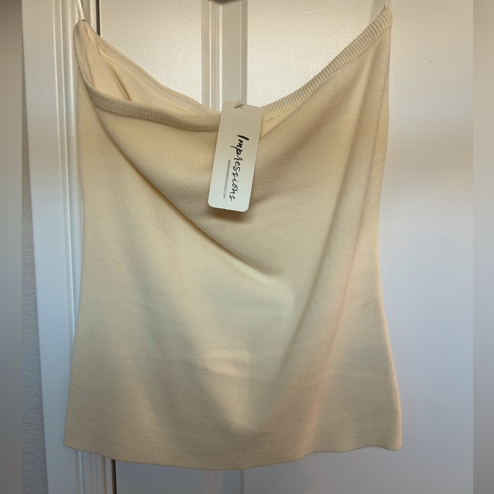 KNIT TUBE TOP